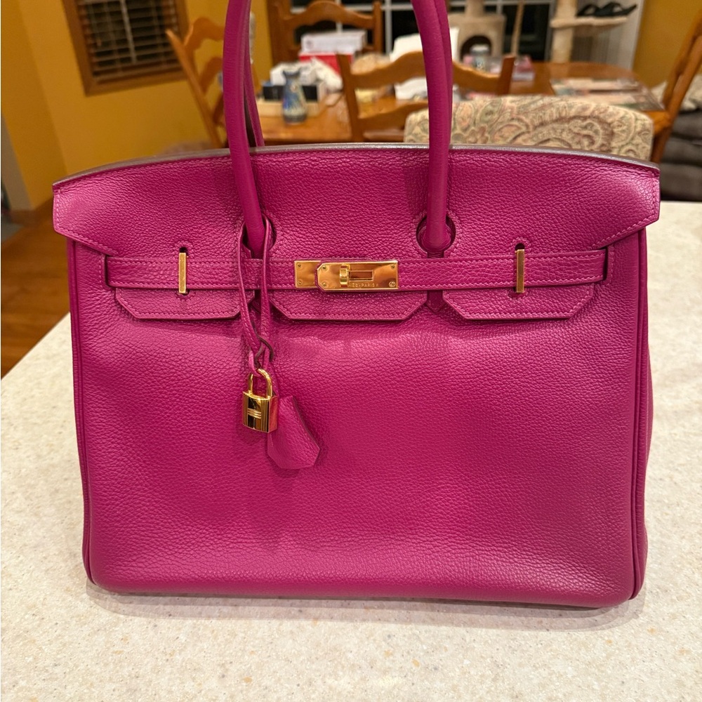 Hermes Birkin 35 2011 O Square Stamp Handbag